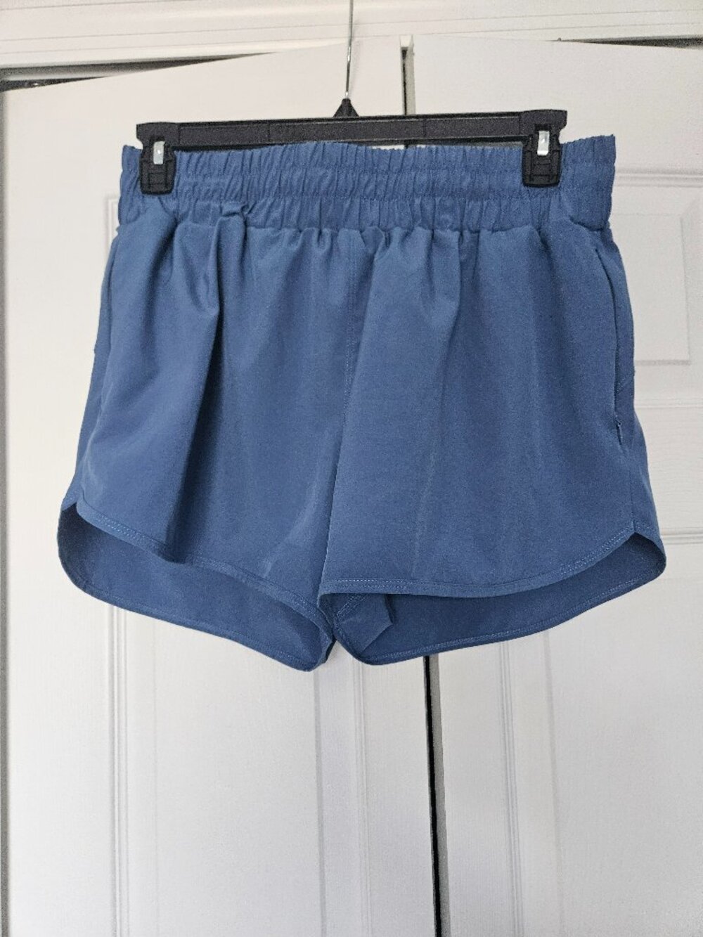 Blue Athletic Shorts with Pockets